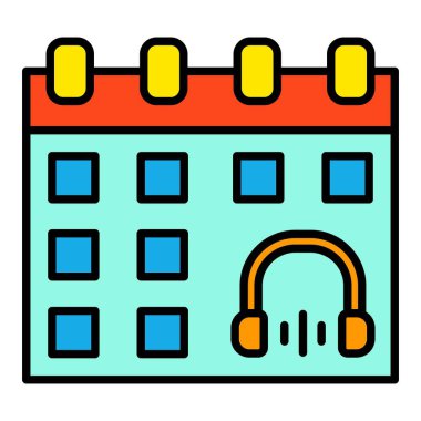 Takvim vektör simgesi. Yazdırma, mobil ve web uygulamaları için kullanılabilir.