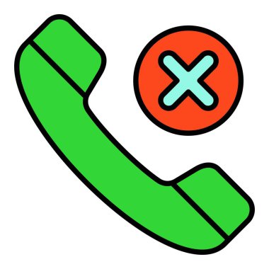 Reddedilmiş vektör simgesi. Yazdırma, mobil ve web uygulamaları için kullanılabilir.