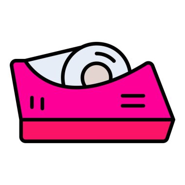 Teyp vektör simgesi. Yazdırma, mobil ve web uygulamaları için kullanılabilir.