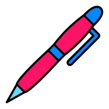 Tükenmez kalem ikonu. Yazdırma, mobil ve web uygulamaları için kullanılabilir.