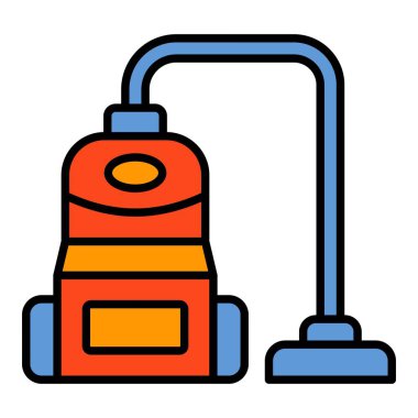 Elektrik süpürgesi vektör simgesi. Yazdırma, mobil ve web uygulamaları için kullanılabilir.