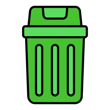 Çöp kutusu vektör simgesi. Yazdırma, mobil ve web uygulamaları için kullanılabilir.