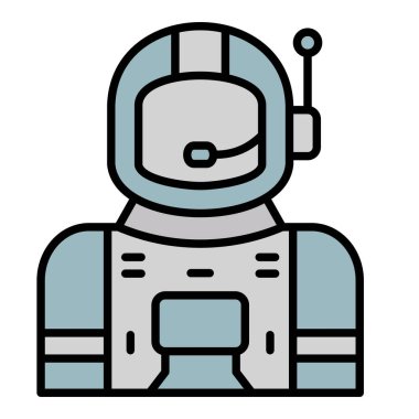 Astronot vektör simgesi. Yazdırma, mobil ve web uygulamaları için kullanılabilir.