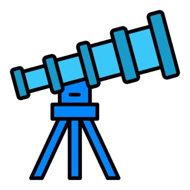 Teleskop vektör simgesi. Yazdırma, mobil ve web uygulamaları için kullanılabilir.
