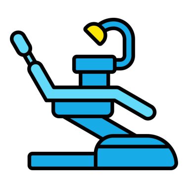 Dişçi Koltuğu vektör simgesi. Yazdırma, mobil ve web uygulamaları için kullanılabilir.