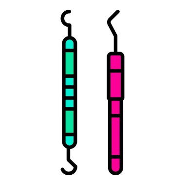 Diş Sondası vektör simgesi. Yazdırma, mobil ve web uygulamaları için kullanılabilir.