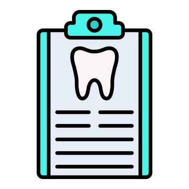 Diş kayıtları vektör simgesi. Yazdırma, mobil ve web uygulamaları için kullanılabilir.