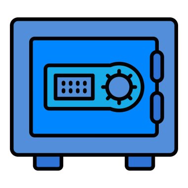 Güvenli Kutu vektör simgesi. Yazdırma, mobil ve web uygulamaları için kullanılabilir.