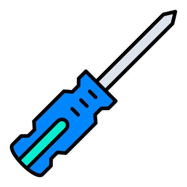 Tornavida vektör simgesi. Yazdırma, mobil ve web uygulamaları için kullanılabilir.