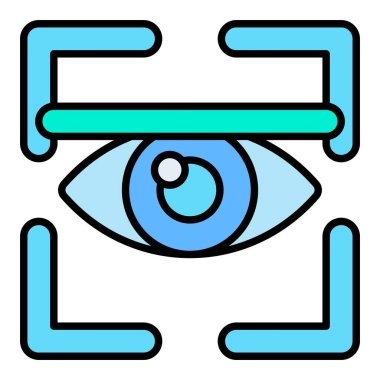 Göz Tarayıcı vektör simgesi. Yazdırma, mobil ve web uygulamaları için kullanılabilir.