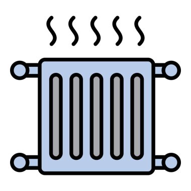 Merkezi ısıtma vektör simgesi. Yazdırma, mobil ve web uygulamaları için kullanılabilir.