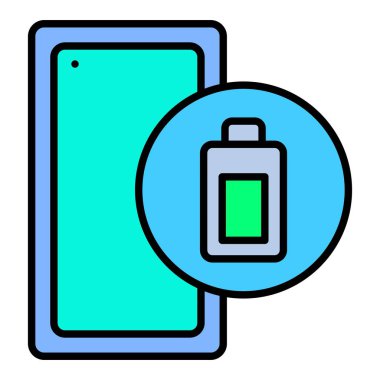 Batarya seviyesi vektör simgesi. Yazdırma, mobil ve web uygulamaları için kullanılabilir.