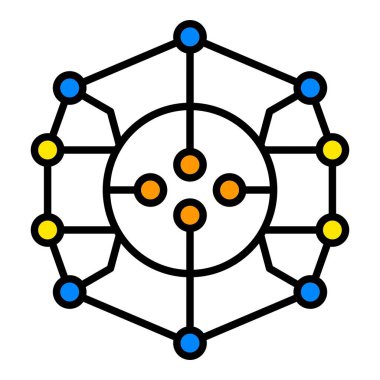 Ağ vektör simgesi. Yazdırma, mobil ve web uygulamaları için kullanılabilir.