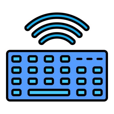 Klavye vektör simgesi. Yazdırma, mobil ve web uygulamaları için kullanılabilir.