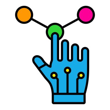 Etkileşim vektör simgesi. Yazdırma, mobil ve web uygulamaları için kullanılabilir.