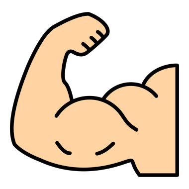 Biceps vektör simgesi. Yazdırma, mobil ve web uygulamaları için kullanılabilir.