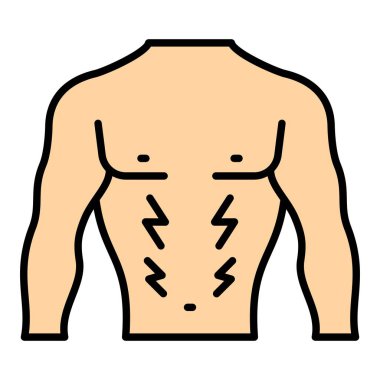 Vücut Ağrısı vektör simgesi. Yazdırma, mobil ve web uygulamaları için kullanılabilir.