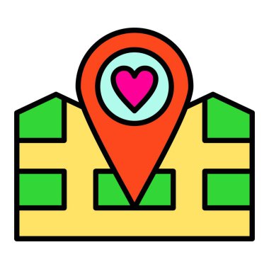 Konum vektör simgesi. Yazdırma, mobil ve web uygulamaları için kullanılabilir.