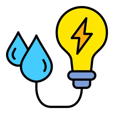 Temiz Enerji vektör simgesi. Yazdırma, mobil ve web uygulamaları için kullanılabilir.