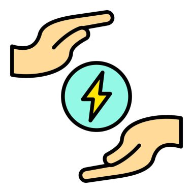 Enerji vektör simgesini kaydet. Yazdırma, mobil ve web uygulamaları için kullanılabilir.