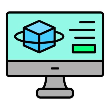 3d Modelleme vektör simgesi. Yazdırma, mobil ve web uygulamaları için kullanılabilir.