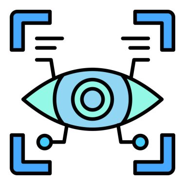 Göz Tarama vektör simgesi. Yazdırma, mobil ve web uygulamaları için kullanılabilir.