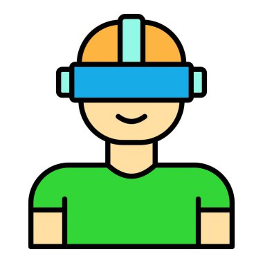 Kullanıcı vektör simgesi. Yazdırma, mobil ve web uygulamaları için kullanılabilir.