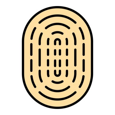 Parmak izi vektör simgesi. Yazdırma, mobil ve web uygulamaları için kullanılabilir.