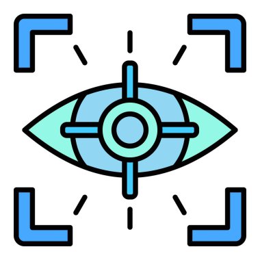 Göz İzleme Vektör simgesi. Yazdırma, mobil ve web uygulamaları için kullanılabilir.