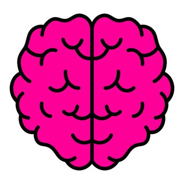 Beyin vektör simgesi. Yazdırma, mobil ve web uygulamaları için kullanılabilir.