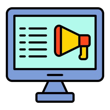 Pazarlama vektör simgesi. Yazdırma, mobil ve web uygulamaları için kullanılabilir.