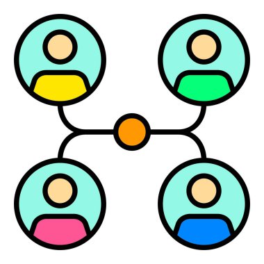 Ağ vektör simgesi. Yazdırma, mobil ve web uygulamaları için kullanılabilir.