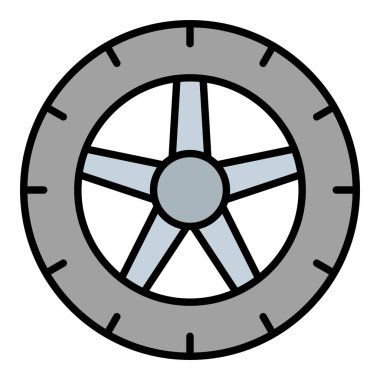 Lastik vektör simgesi. Yazdırma, mobil ve web uygulamaları için kullanılabilir.