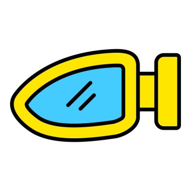 Yan Ayna vektör simgesi. Yazdırma, mobil ve web uygulamaları için kullanılabilir.