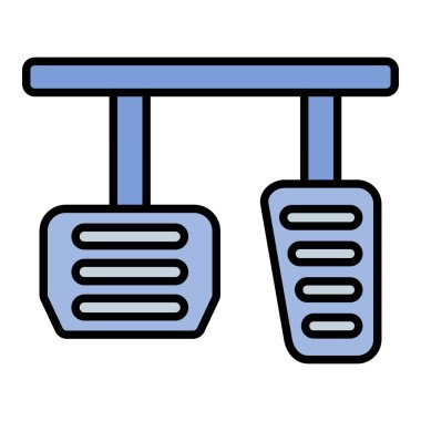 Fren pedalı vektör simgesi. Yazdırma, mobil ve web uygulamaları için kullanılabilir.