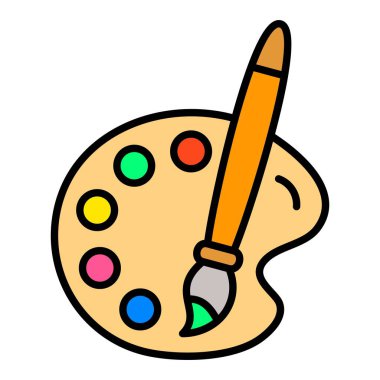 Renk Paleti vektör simgesi. Yazdırma, mobil ve web uygulamaları için kullanılabilir.