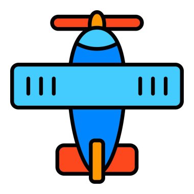 Düzlem vektör simgesi. Yazdırma, mobil ve web uygulamaları için kullanılabilir.