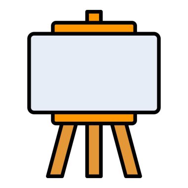 Easel vektör simgesi. Yazdırma, mobil ve web uygulamaları için kullanılabilir.