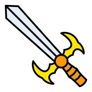 Kılıç vektör simgesi. Yazdırma, mobil ve web uygulamaları için kullanılabilir.