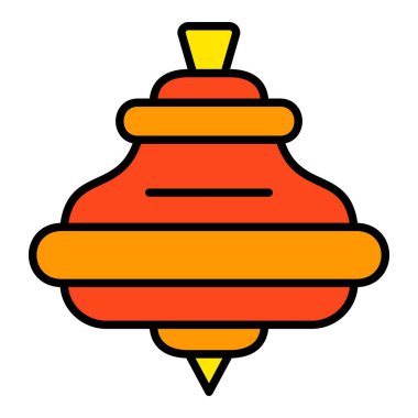 Dönen Üst vektör simgesi. Yazdırma, mobil ve web uygulamaları için kullanılabilir.