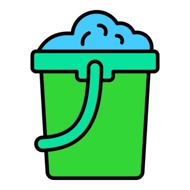 Kova vektör simgesi. Yazdırma, mobil ve web uygulamaları için kullanılabilir.