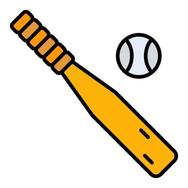 Beyzbol vektör ikonu. Yazdırma, mobil ve web uygulamaları için kullanılabilir.