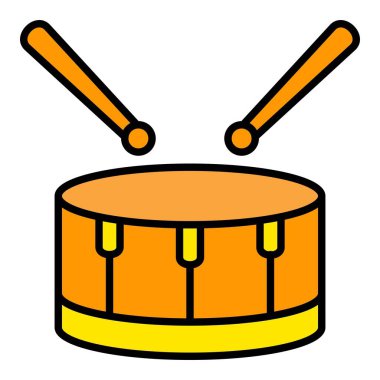 Davul vektör simgesi. Yazdırma, mobil ve web uygulamaları için kullanılabilir.