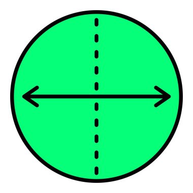 Çapı vektör simgesi. Yazdırma, mobil ve web uygulamaları için kullanılabilir.