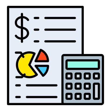 Hesaplama vektör simgesi. Yazdırma, mobil ve web uygulamaları için kullanılabilir.