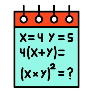 Not vektör simgesi. Yazdırma, mobil ve web uygulamaları için kullanılabilir.