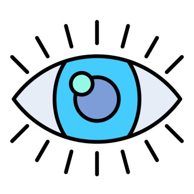 Vektör simgesini göster. Yazdırma, mobil ve web uygulamaları için kullanılabilir.