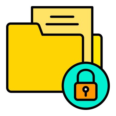 Kilitli vektör simgesi. Yazdırma, mobil ve web uygulamaları için kullanılabilir.