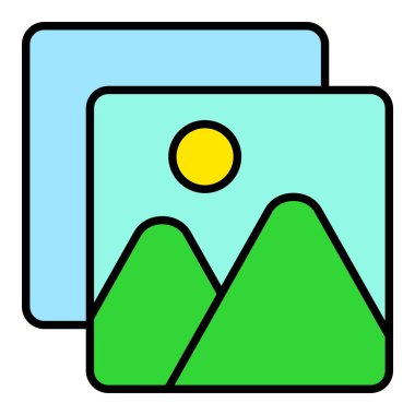 Fotoğraf vektör simgesi. Yazdırma, mobil ve web uygulamaları için kullanılabilir.