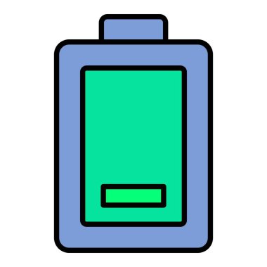 Batarya Düşük vektör simgesi. Yazdırma, mobil ve web uygulamaları için kullanılabilir.